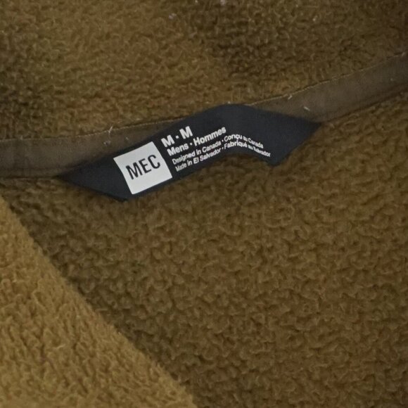 Mountain Equipment Company MEC Green Fleece Zip Up Hiker Outdoors Sweater Medium - Picture 10 of 10